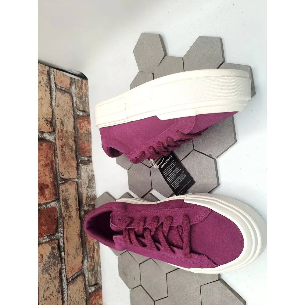 Converse CTAS Cruise Ox Quantum Violet Suede Platform Sneakers Men 11.5 Women 13 - Picture 10 of 12